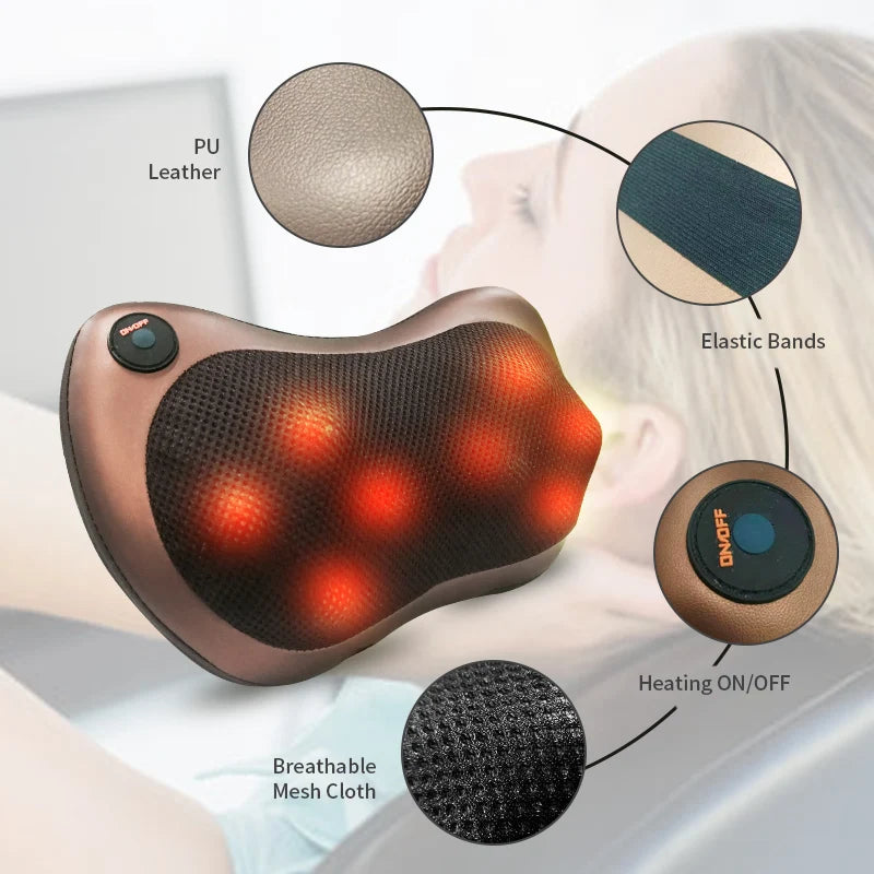 Electric Multifunctional Shiatsu Massage Pillow