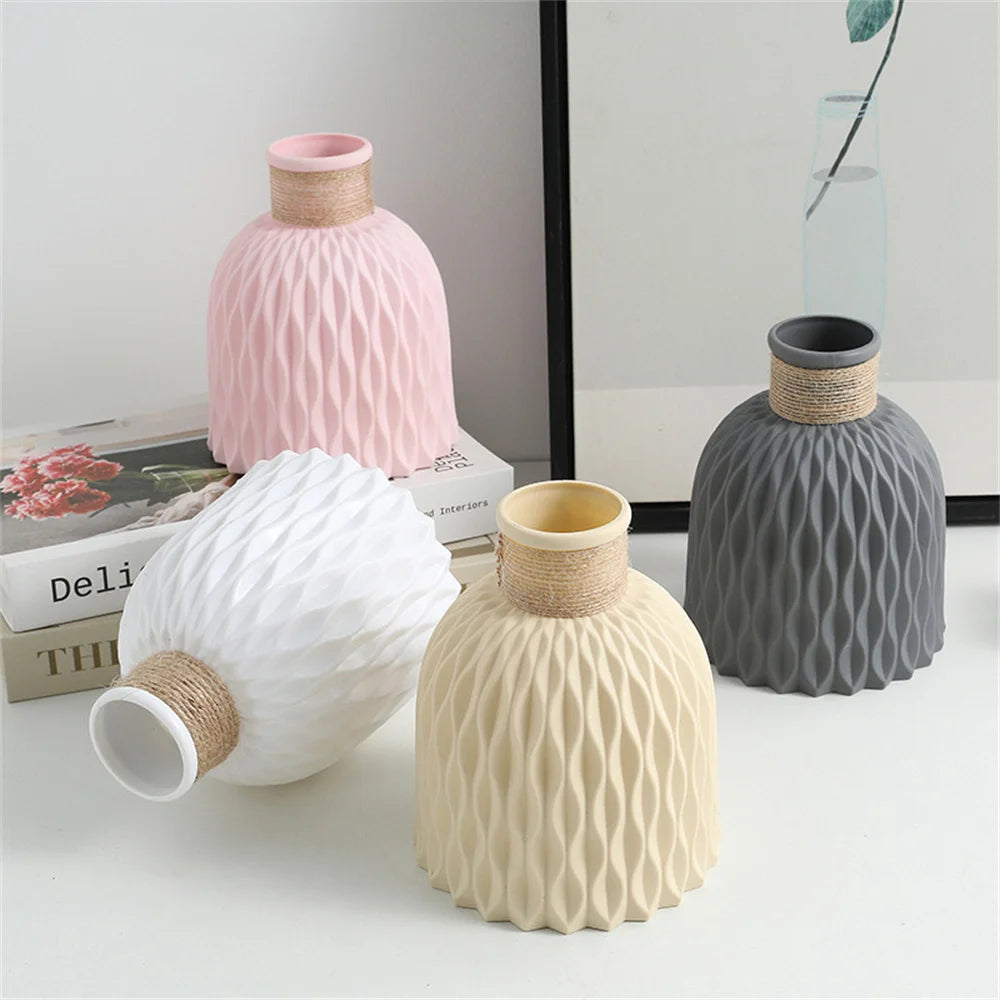 Water Ripple Plastic Vase Wave Flower Pot Arrangement