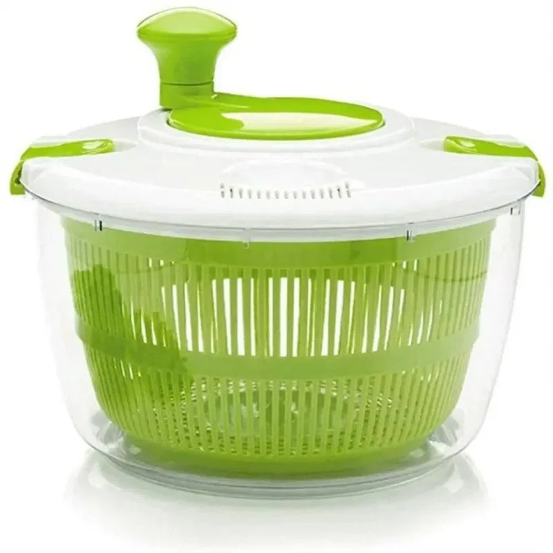 Salad Spinner Dryer Fruit Drain Basket Hand Crank Vegetable