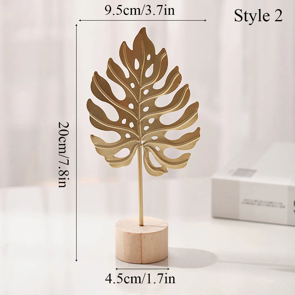 Nordic Gold Ginkgo Leaf Crafts Leaves Sculpture