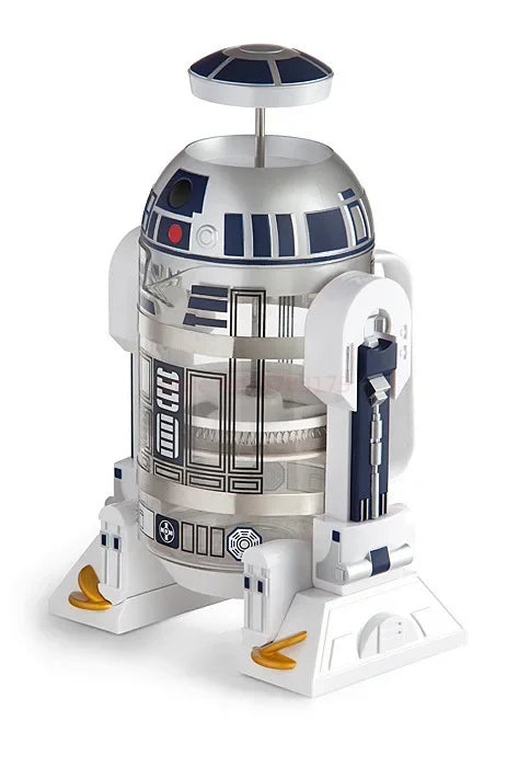 R2-D2 Cartoon Star Wars Robot Office Home 960Ml Moka Hand Coffee Maker Manual Thermal Stainless Steel Pressing Mini Coffee Pot