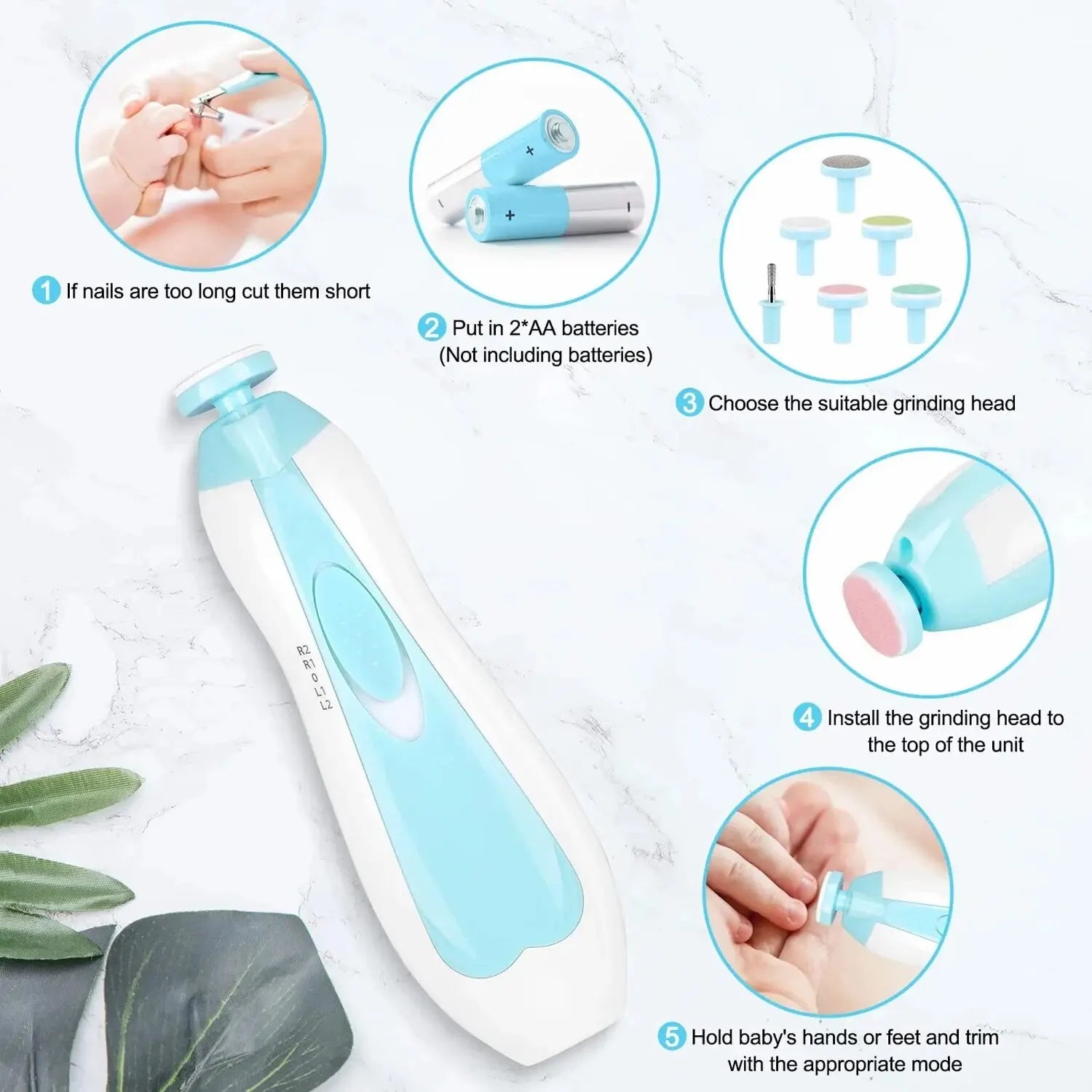 Electric Baby Nail Trimmer &amp; Sharpener