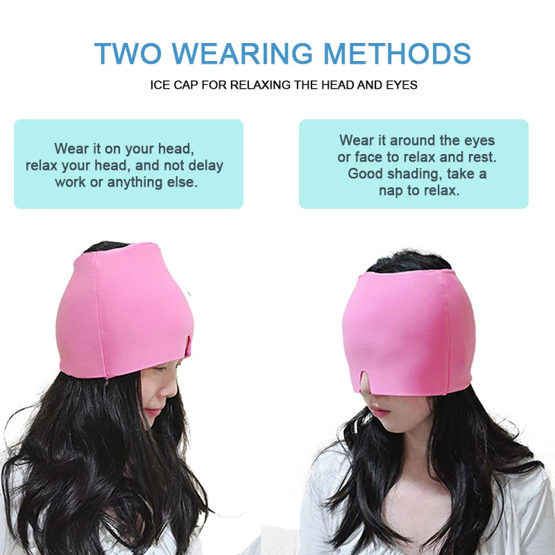 Gel Cold Hot Head Cap Head Wrap Face Mask