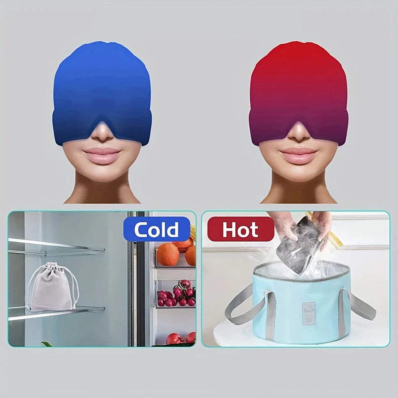 Gel Cold Hot Head Cap Head Wrap Face Mask