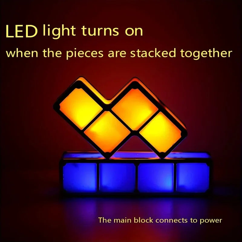 Colorful 3D Creative Diy Square Lamp Led Smart Light-Emitting Toy Table Lamp Bedroom Puzzle Atmosphere Light Children'S Gift