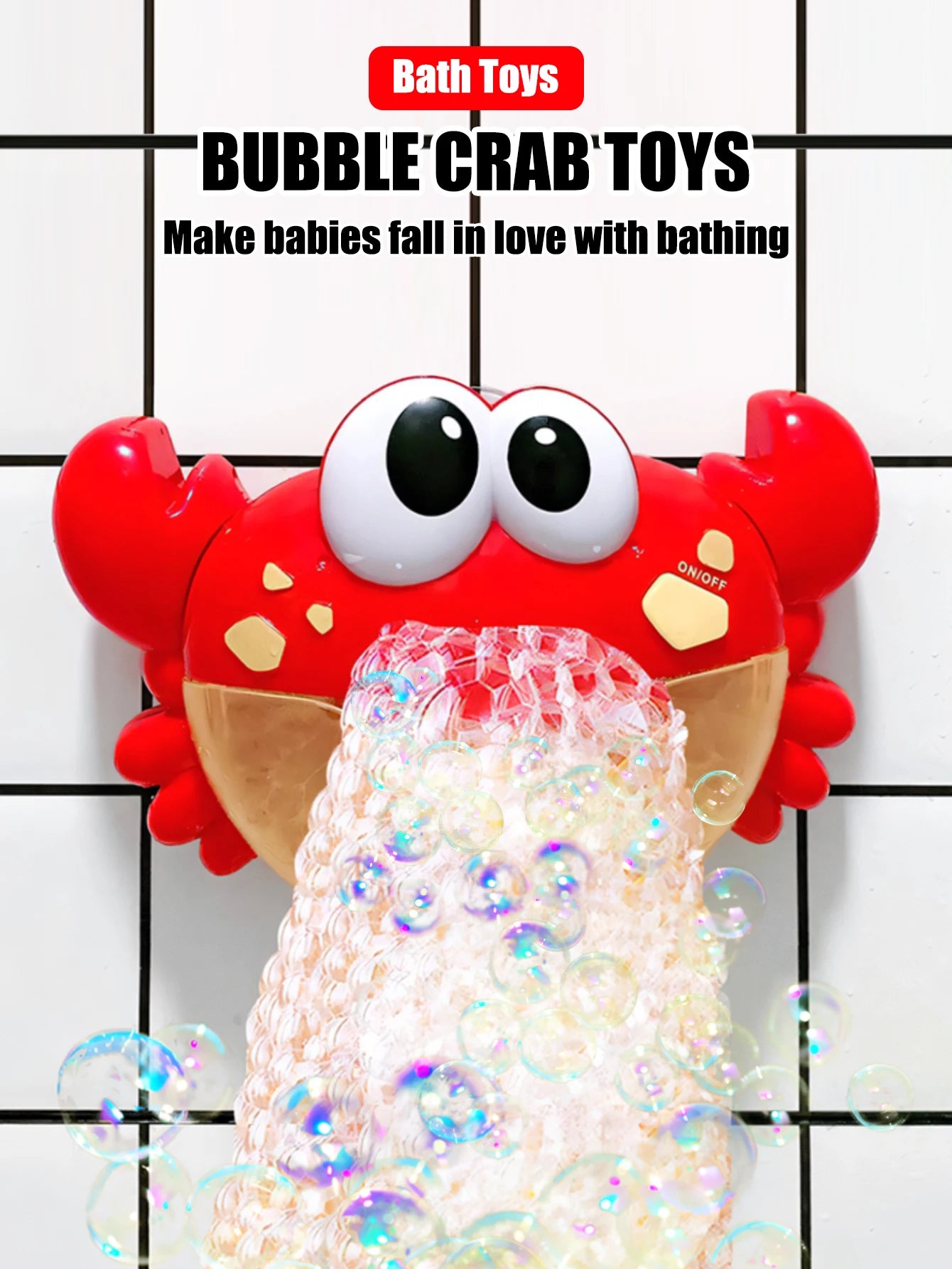 &nbsp;Kids Red Crab Spit Bubble Machine